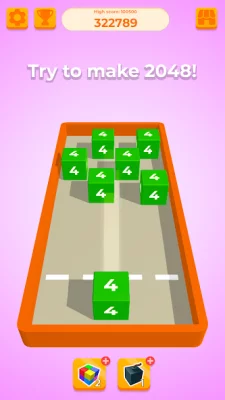 Chain Cube: 2048 3D merge game screenshot №5