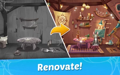 Witch &amp; Cats - Match 3 Puzzle screenshot №3